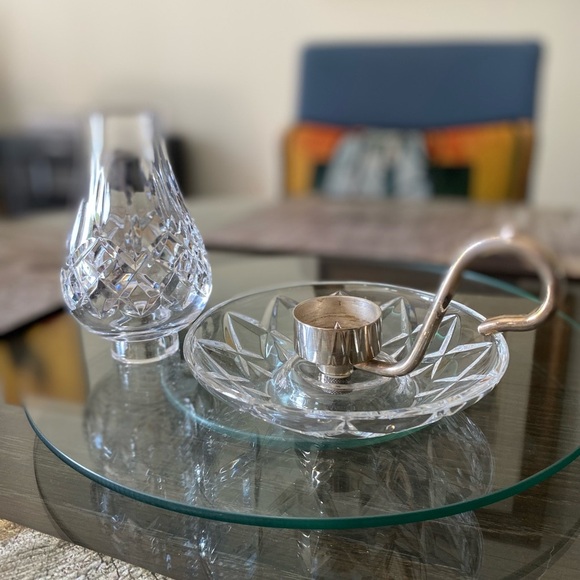 Waterford Crystal Candle Holder with Silver Accent - Picture 3 of 4